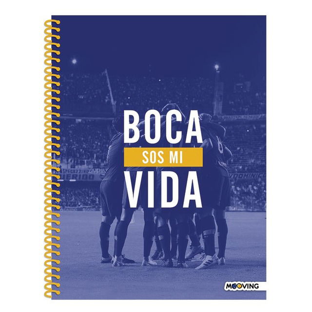 Cuaderno Universitario Mooving Boca Juniors T Semi Rigida 80H Rayado