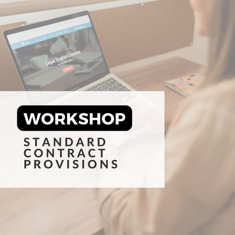 Workshop - Standard contract provisions