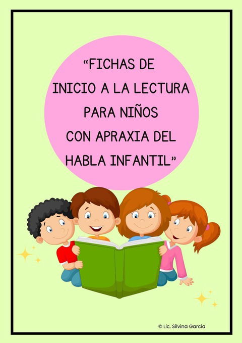 Fichas de inicio a la lectura para niños con Apraxia del habla infantil