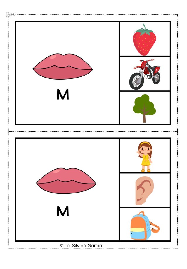 Fichas Conciencia Fonológica Apraxia Del Habla Infantil - Lic. Silvina ...