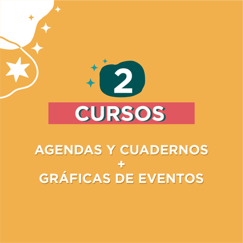 2 CURSOS - AGENDAS Y CUADERNOS + GRÁFICAS DE EVENTOS
