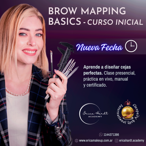 BROW MAPPING BASICS: Aprende a diseñar cejas perfectas (Inicial) (Martes 14 de Mayo 2024 09:30 hs.)
