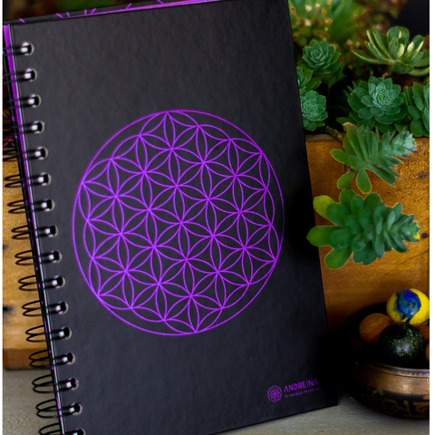 Flor de la vida: cuaderno con geometría sagrada