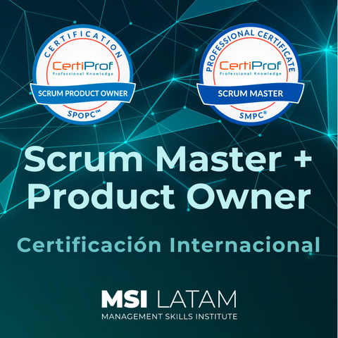 Certificación Internacional Scrum Master + Product Owner
