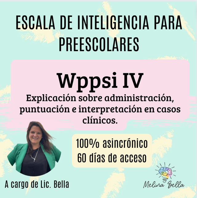 Wppsi Iv Escala De Inteligencia Para Preescolares Cursos Melinabella