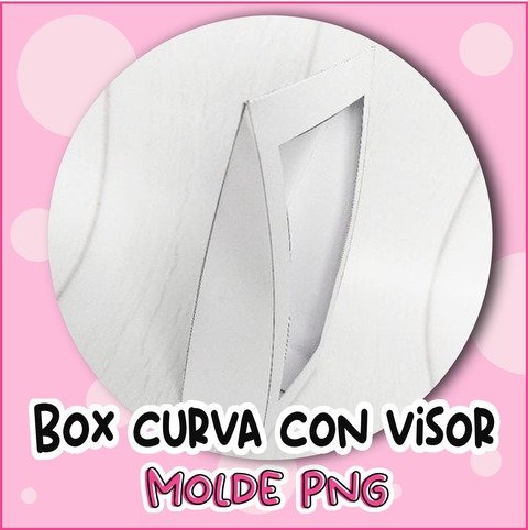 Box curva con Visor MOLDE PNG