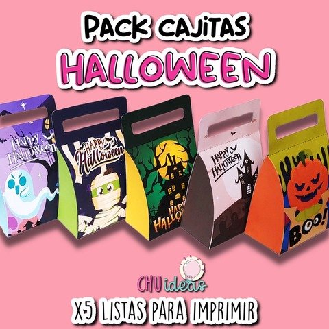 Pack cajitas manijitas x 5 Halloween 