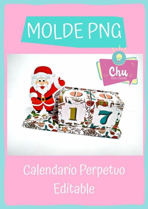 Molde png Calendario perpetuo (sin diseño)