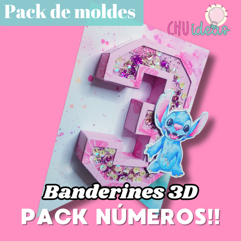 BANDERINES 3D PACKS NUMEROS