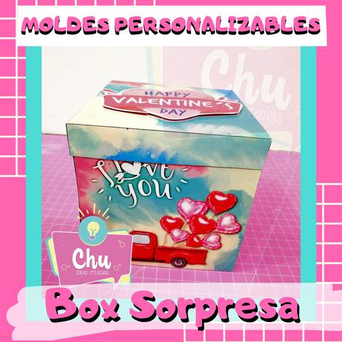 BOX SORPRESA MOLDES PNG + LISTA ENAMORADOS