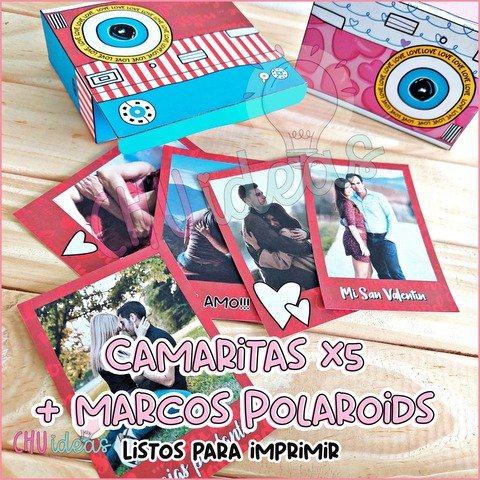pack Camaritas Love + Marcos polaroids Listos para imprimir 