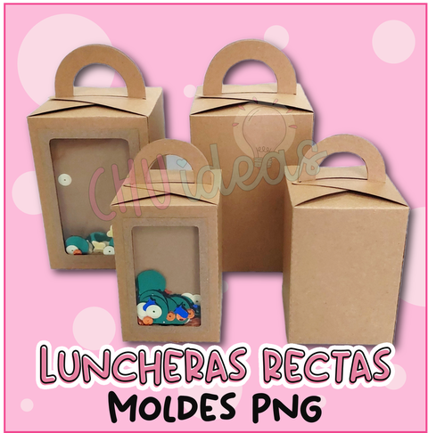 Luncheras Rectas moldes Png 4 modelos