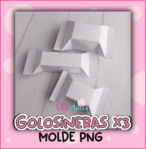 box carameleras x3 medidas moldes png