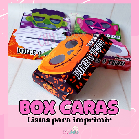 box rectangulares de Caras para halloween + Video!!