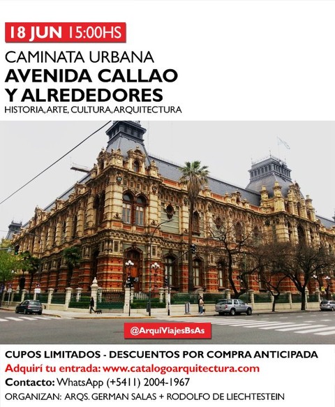 18 JUN (15:00hs) CAMINATA URBANA: AVENIDA CALLAO Y ALREDEDORES (BUENOS AIRES) - CITY TOUR
