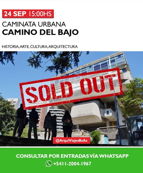24 SEP (15:00hs) RECORRIDO ARQUITECTONICO: CAMINO DEL BAJO (Walking Tour Buenos Aires)