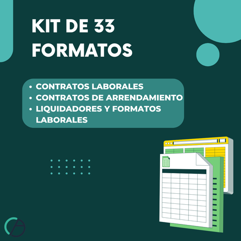 KIT DE 33 FORMATOS ADMINISTRATIVOS