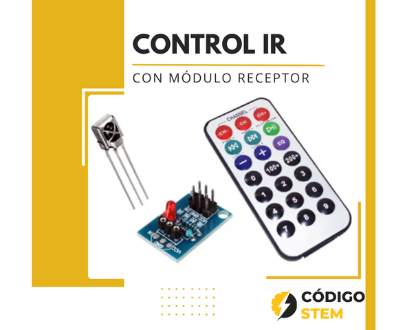 Control Remoto Infrarrojo + Módulo Receptor