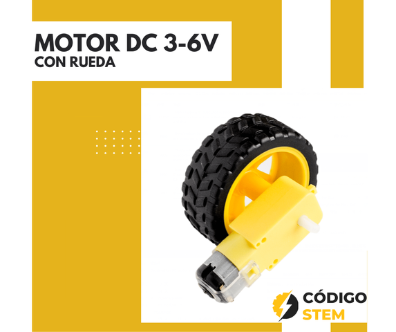 Kit Rueda Y Motor con Caja Reductora 3v A 6v