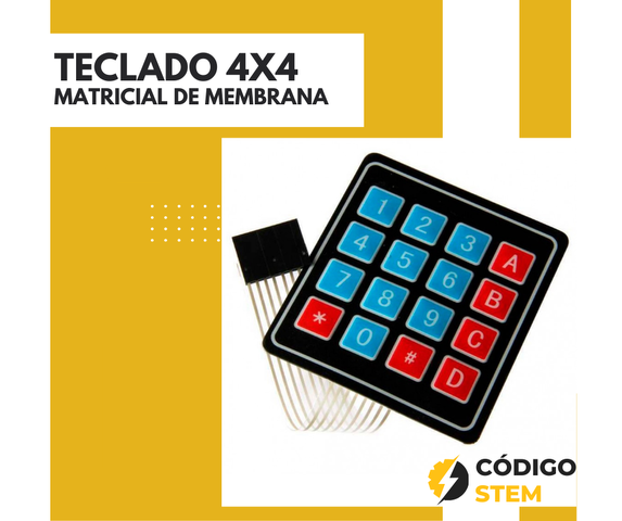 Teclado Membrana Matricial 4x4
