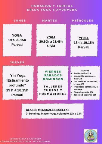 Horarios y tarifas