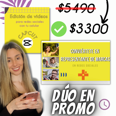 DÚO: CONVÍERTETE EN REPRESENTANTE DE MARCAS + EDICIÓN DE VIDEOS CON CAPCUT