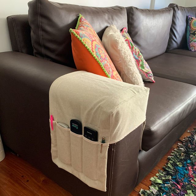 Cómo hacer un organizador de mandos para el sofá, DIY TUTORIAL DE COSTURA