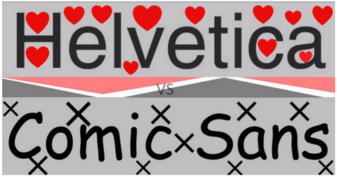 Helvetica vs Comic Sans