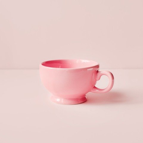 Taza de cerámica rosa