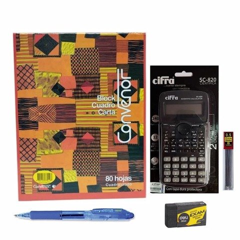 Promo calculadora Cientifica SC-820 Cifra (Negra) + 4 Artículos