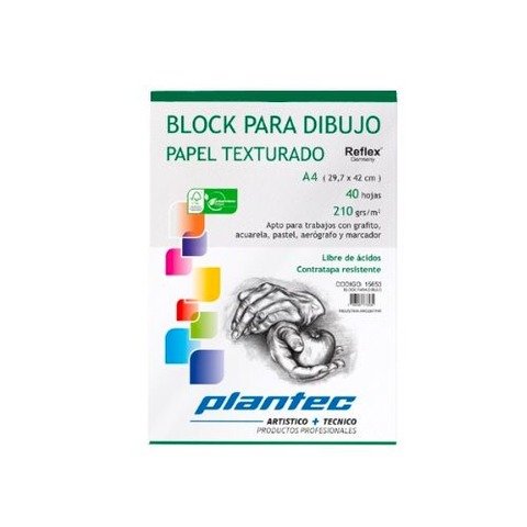 Block Plantec A4 Texturado 210gr 40h Emblocado 15672