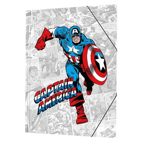 Carpeta Oficio con Elástico Mooving Marvel 1005208 Capitan America