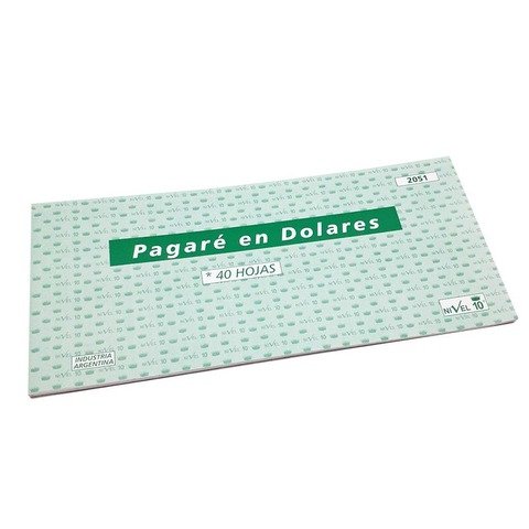 Talonario Pagaré en Dolares Nivel 10 (2051) (11,5x26cm)