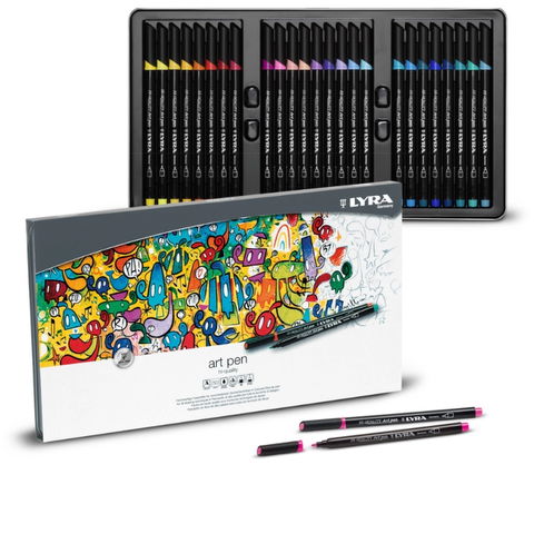 Marcador Lyra Art Pen Lata x40 Colores (1400)