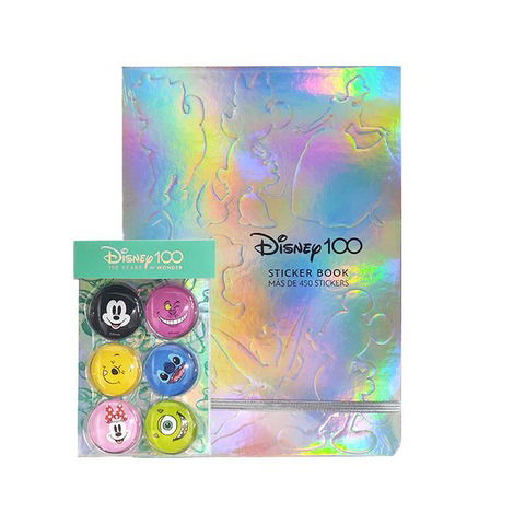 Combo Stickers Book + Imanes x6 Disney 100 