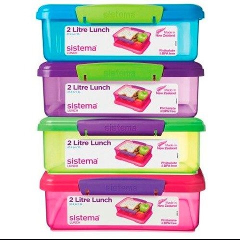 Contenedor Sistema Lunch 2Lts Color (Tupper)