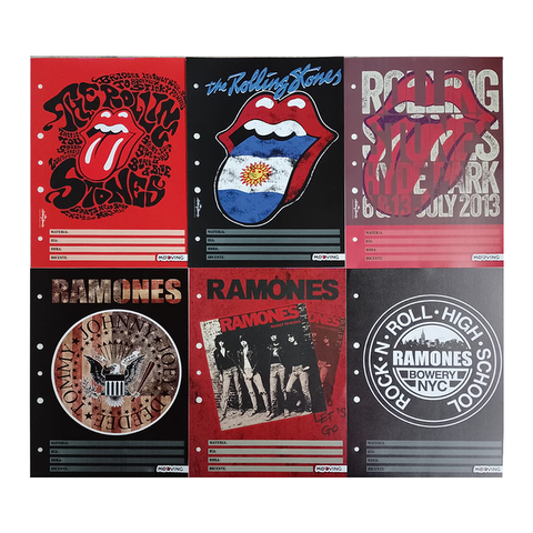 Separadores A4 Mooving x6 Rolling Stone & Ramones Mod18