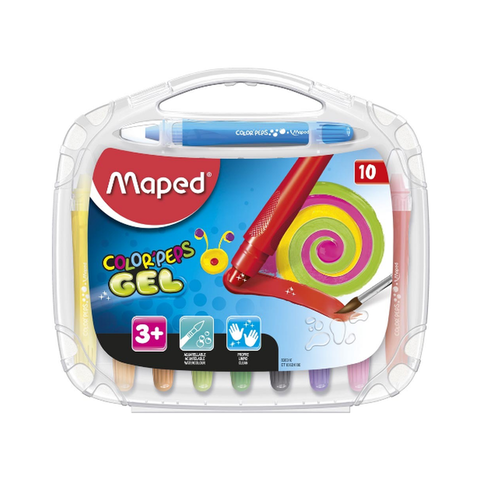 Cera Maped Colorpeps Gel x10 caja plástica 