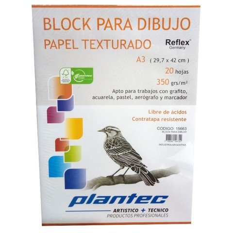 Block Plantec A3 Texturado 350gr 20h Emblocado 15663