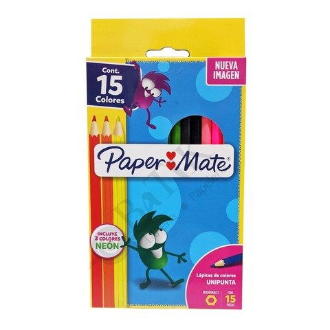 Lápiz Paper Mate Color x12 + 3 Neón