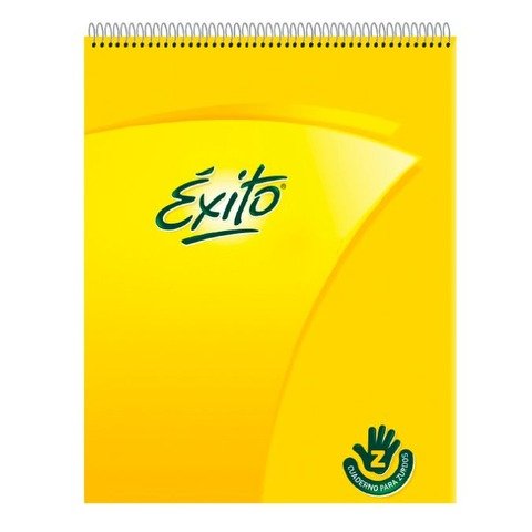 Cuaderno Escolar espiralado Exito 21x27cm  48Hjs Cuadriculado P/Zurdos 