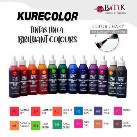 Kurecolor Tinta Línea: Brilliant Colours (colores brillantes)