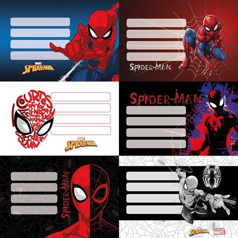 Etiquetas Mooving x12 Spiderman