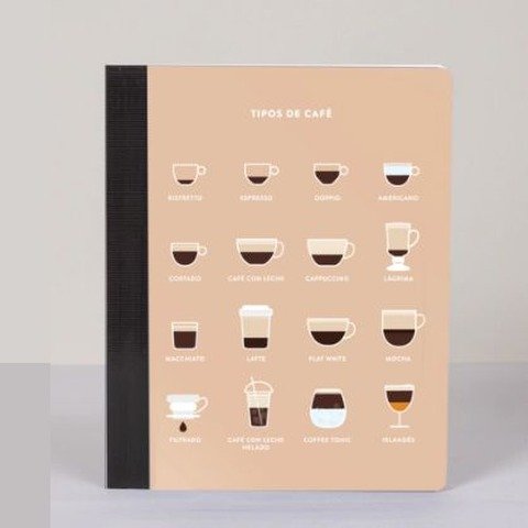 Cuaderno Fera Encuadernado 20x25cm Rayado Tipos de Café
