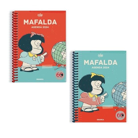 Agenda 2024 Granica Mafalda Nº8 Semanal con Columnas (Globo T.)