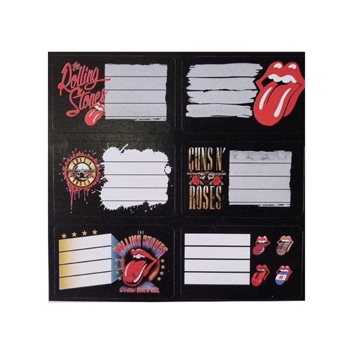 Etiquetas Mooving x12 Universal Music Rolling - Guns N´ Roses