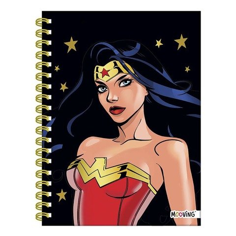 Cuaderno Espiralado 16x21cm Mooving T/D Esp. Wonder Woman 