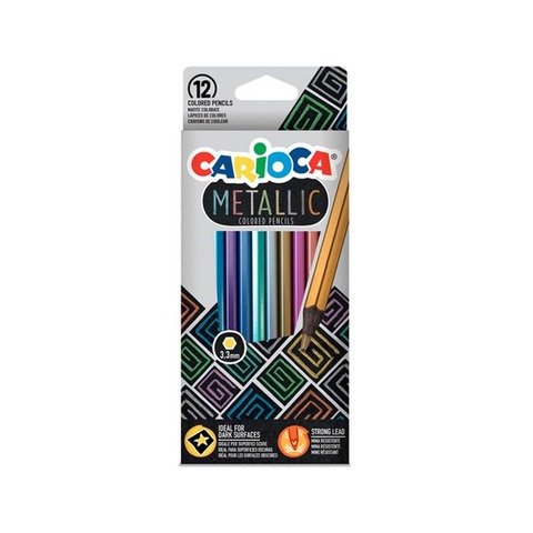 Lápiz Carioca Color Metálicos x12