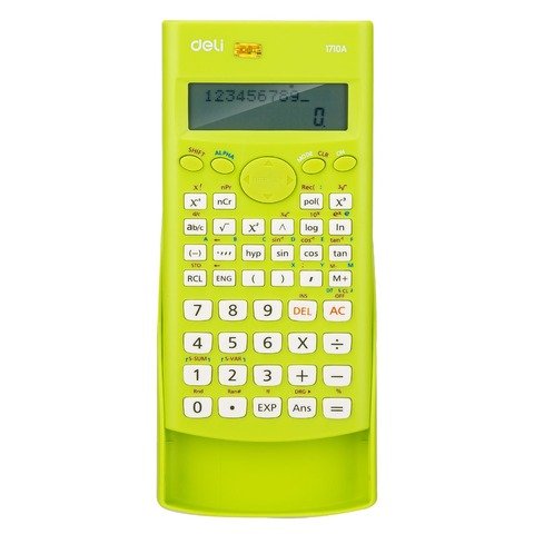 Calculadora Cientifica Deli E1710 (240Func) 12Dig. Verde Manzana