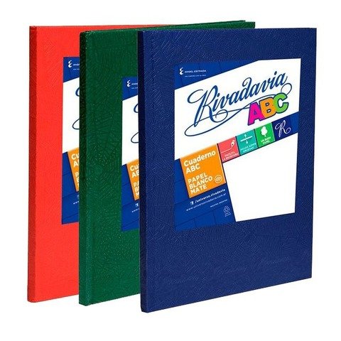 Cuaderno Escolar Rivadavia 19x23,5 (Nº3) Araña Cuadriculado Grande x50hs 